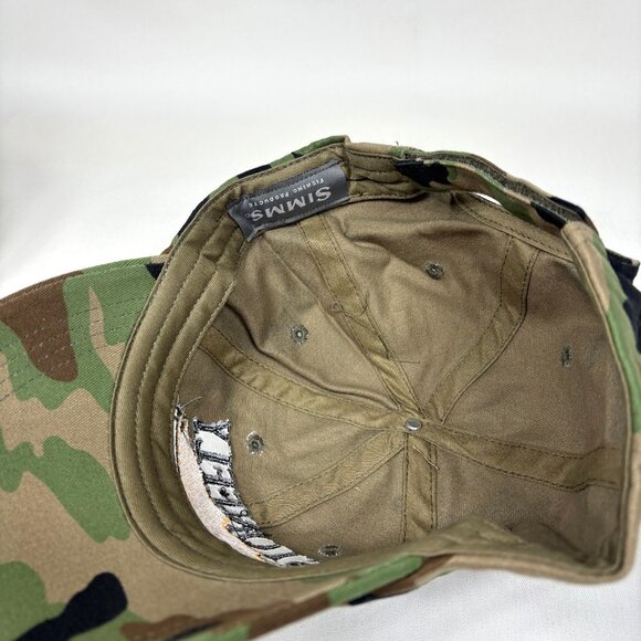 Simms Fishing Stonefly Outfitters Montana Camo Embroidered Strapback Cap Hat - Picture 7 of 7
